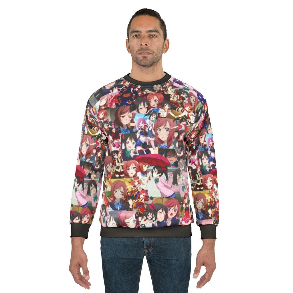 Nico and Maki 'Love Live!' anime characters on a sweatshirt