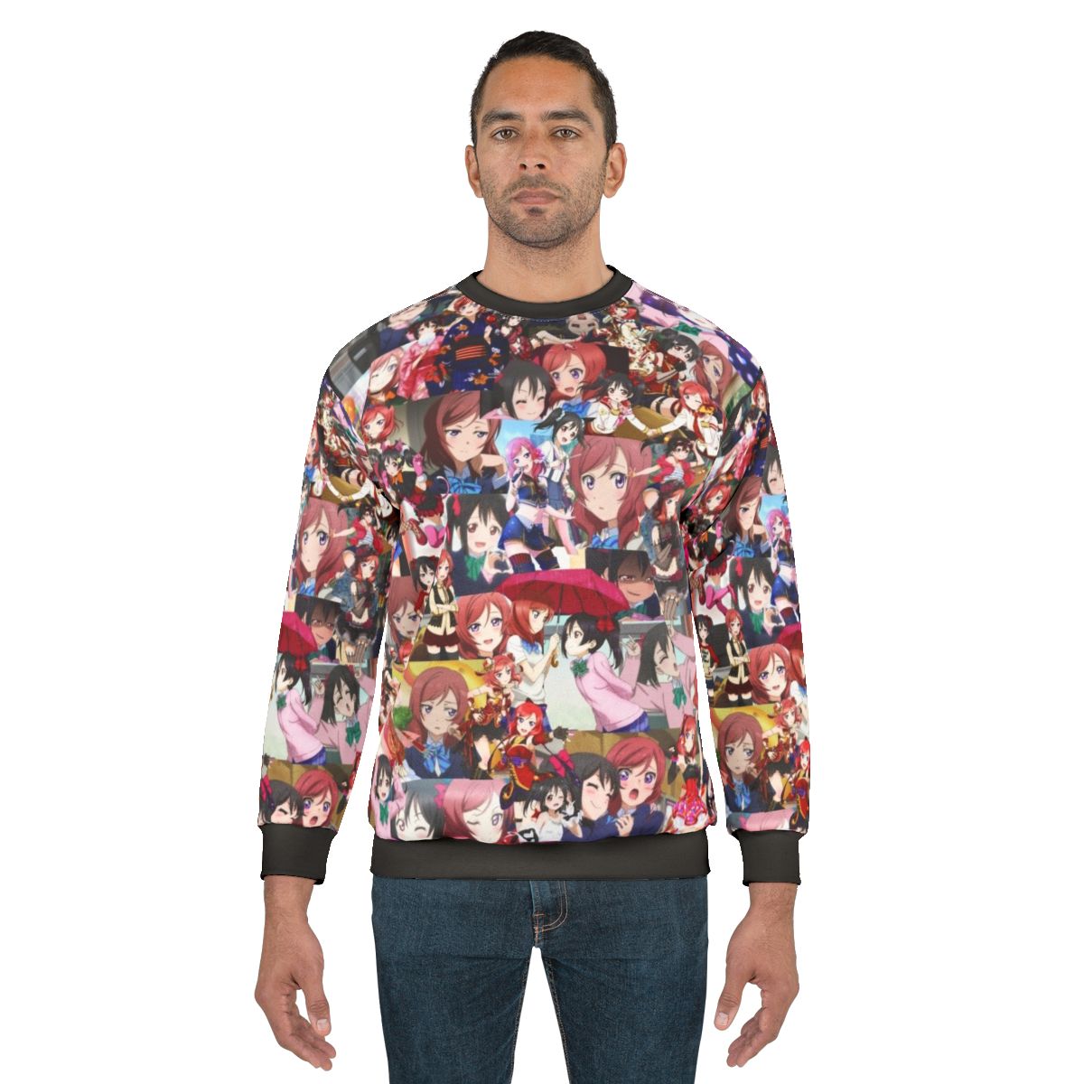 Nico and Maki 'Love Live!' anime characters on a sweatshirt