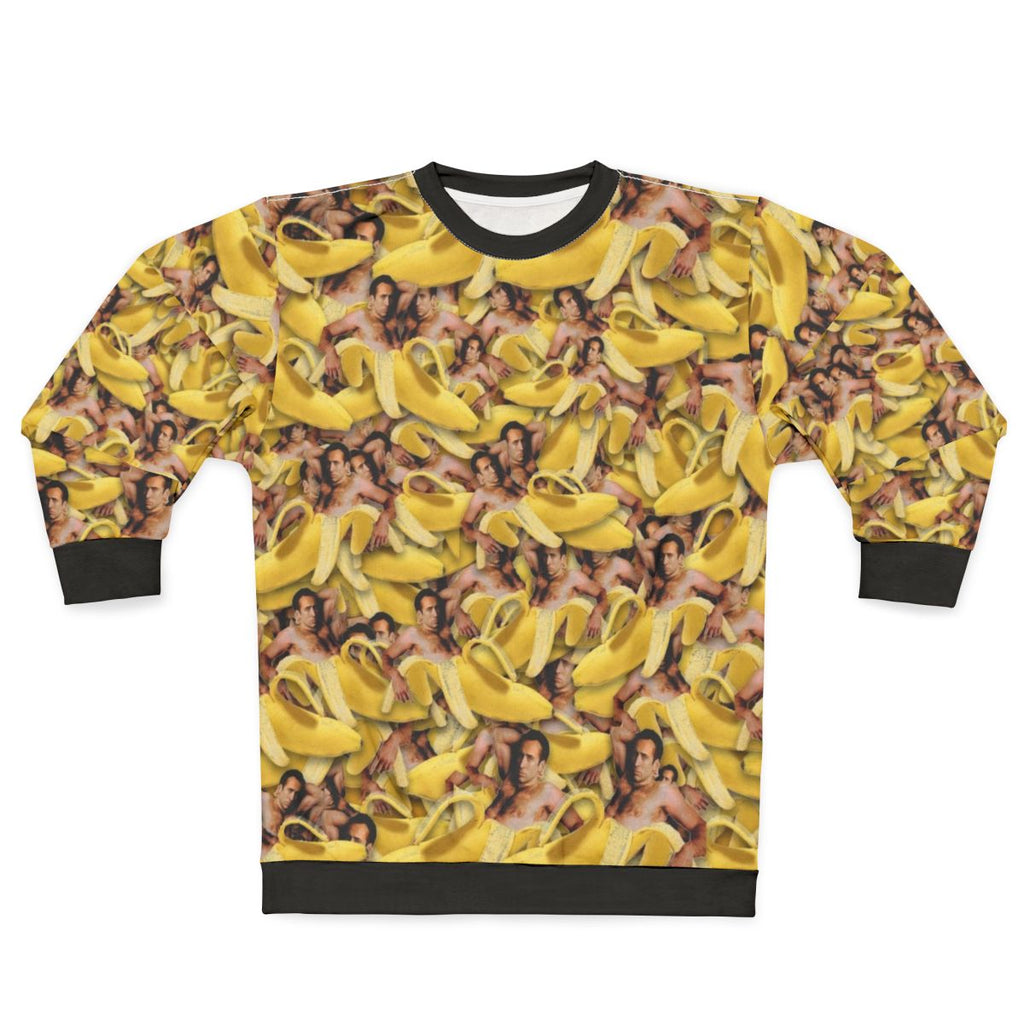 Nicolas Cage Banana Pattern Sweatshirt