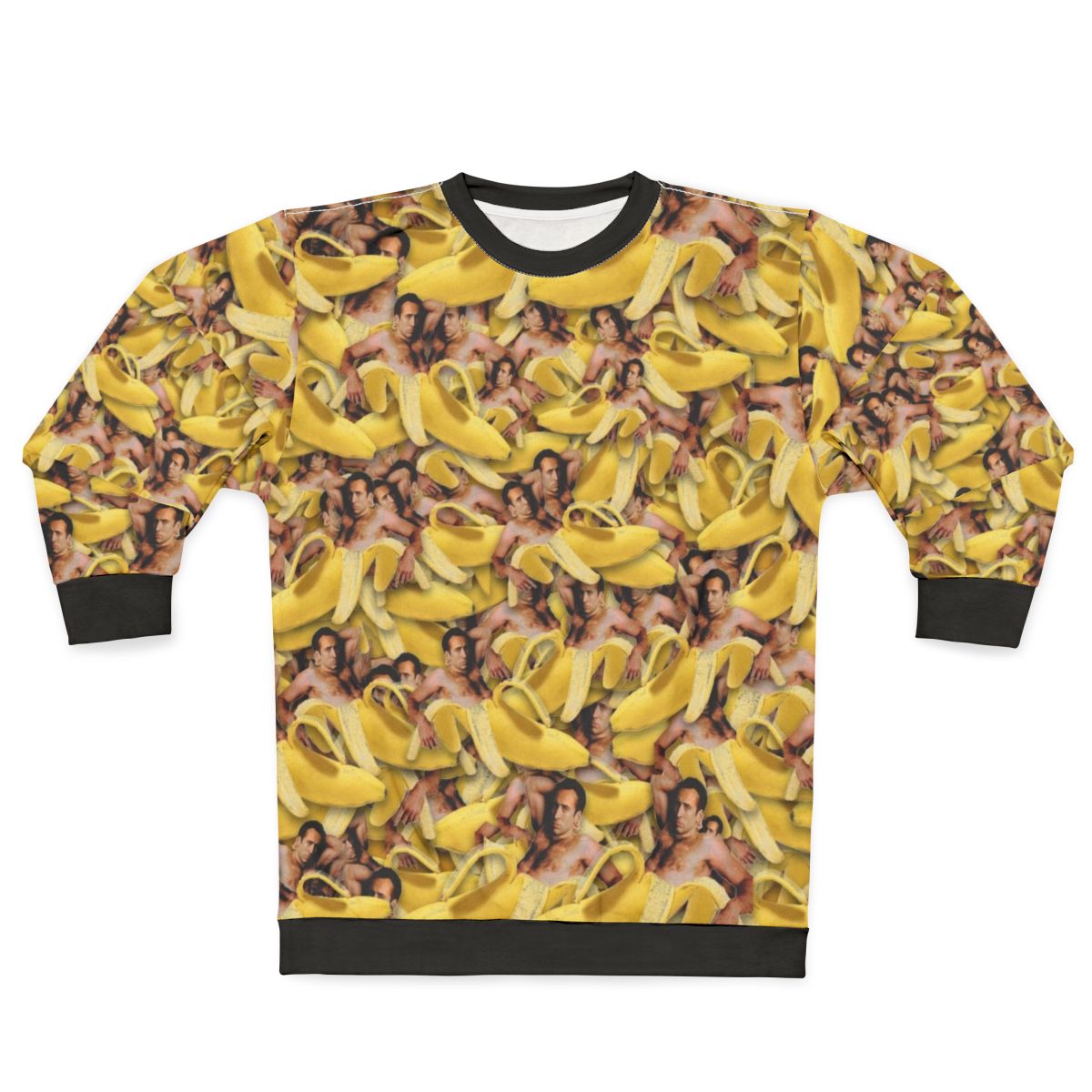 Nicolas Cage Banana Pattern Sweatshirt