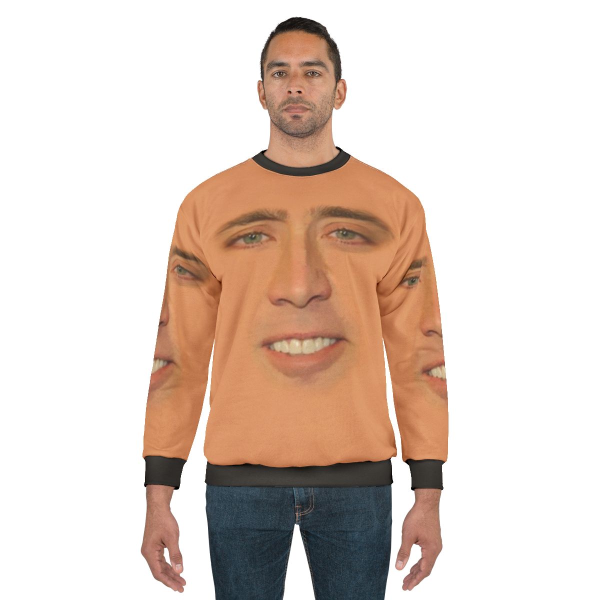 Nicolas Cage Face Sweatshirt