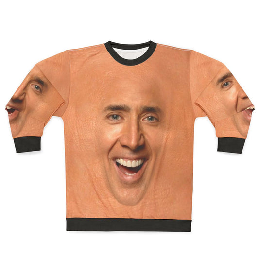 Nicolas Cage Sweatshirt with Funny Graphic