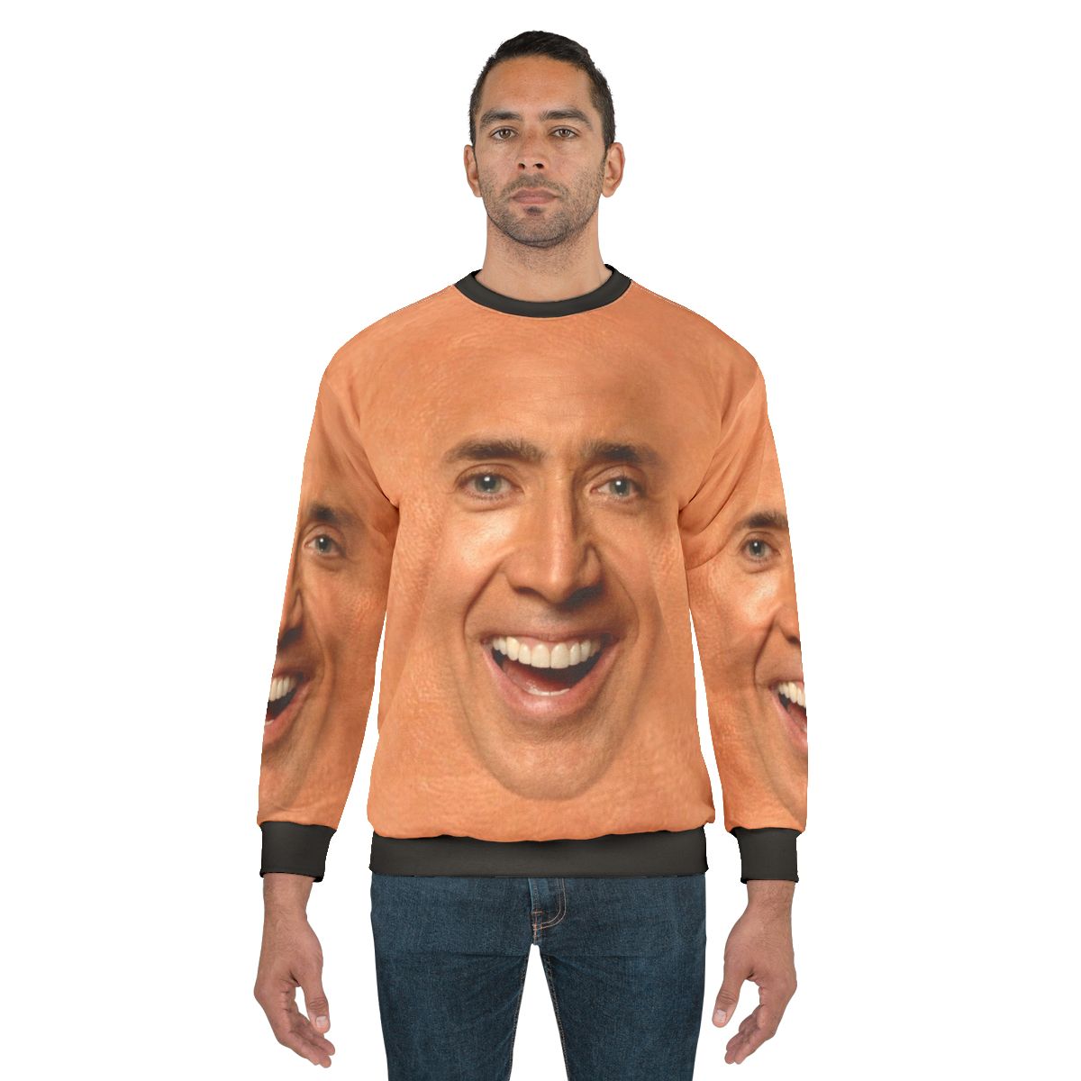 Nicolas Cage Sweatshirt with Funny Graphic