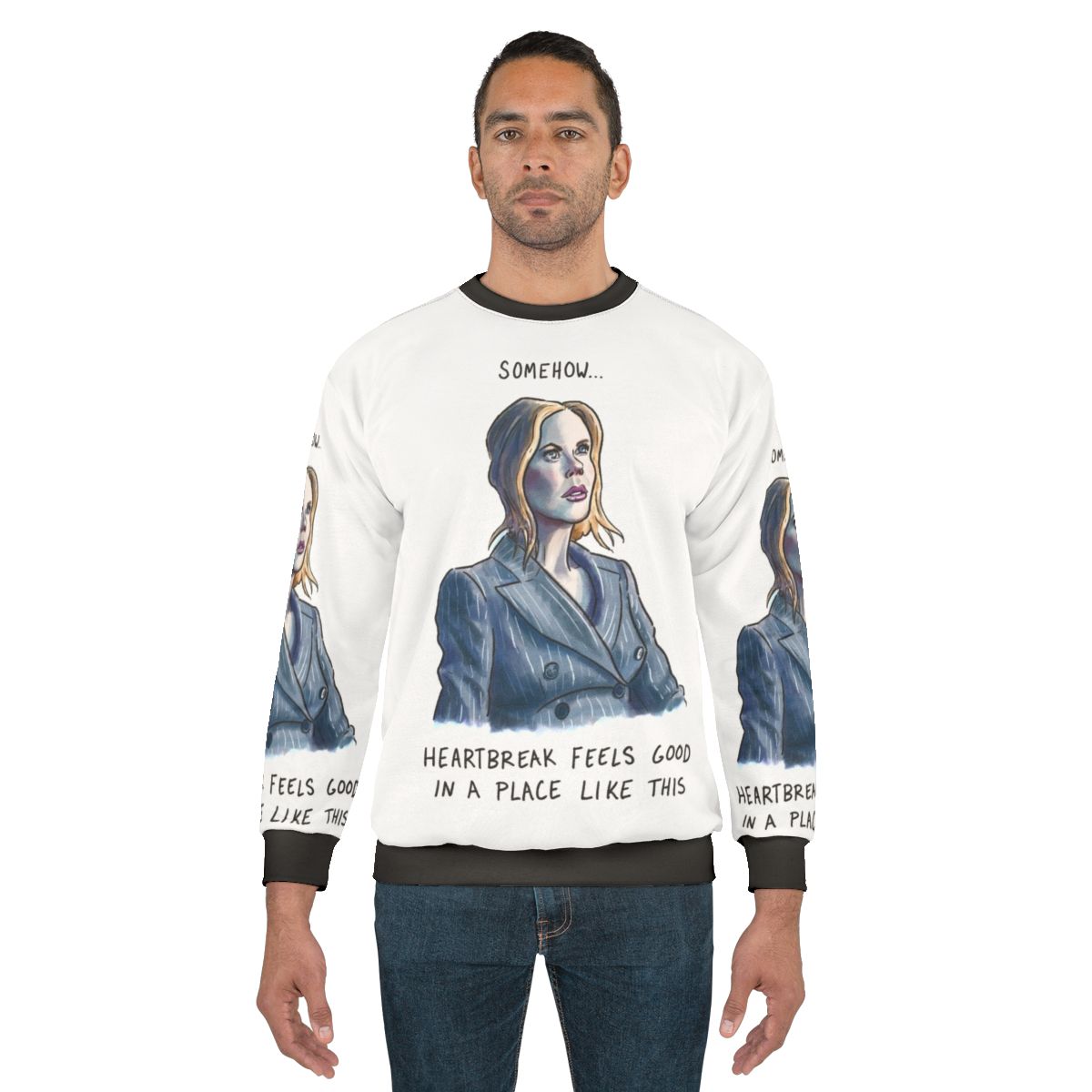 Nicole Kidman wearing AMC Theaters movie sweatshirt