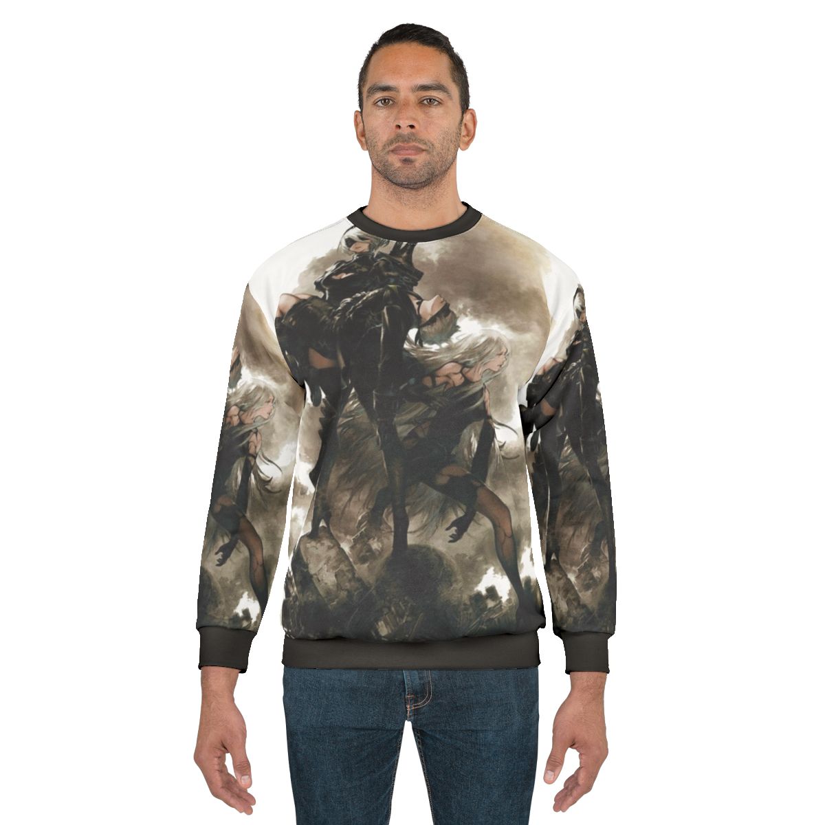 Nier Automata 2B Cosplay Sweatshirt with robot and gaming design