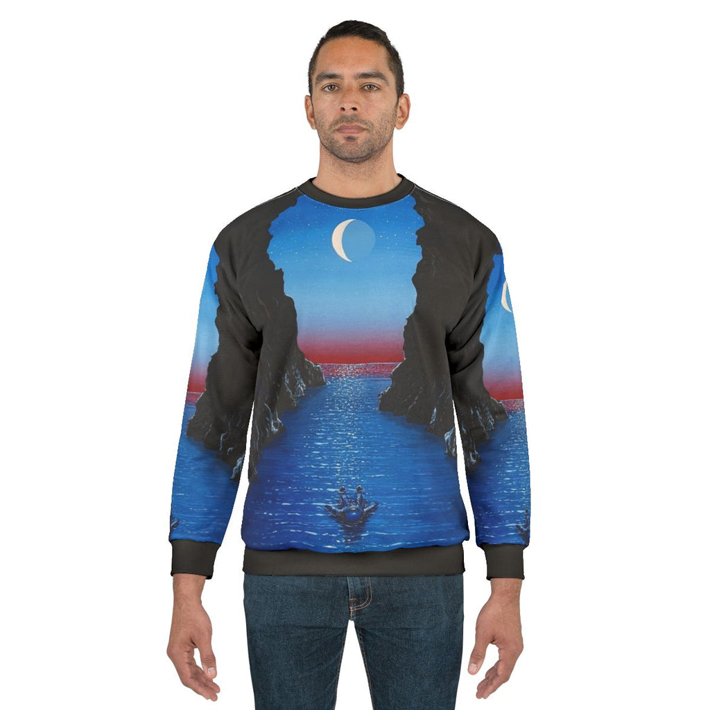 Night Drift Space Themed Surreal Art Sweatshirt