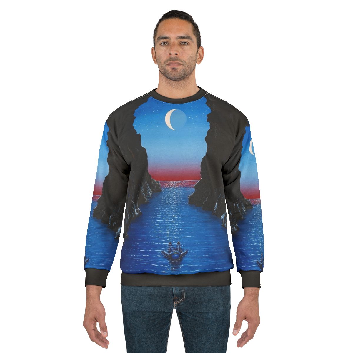Night Drift Space Themed Surreal Art Sweatshirt