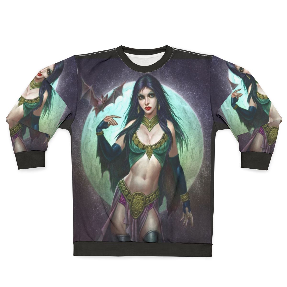 Night Moon Vampire Queen Gothic Fantasy Sweatshirt