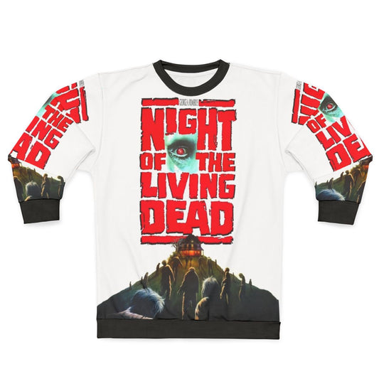 Night of the Living Dead Sweatshirt with Zombie and Horror Imagery