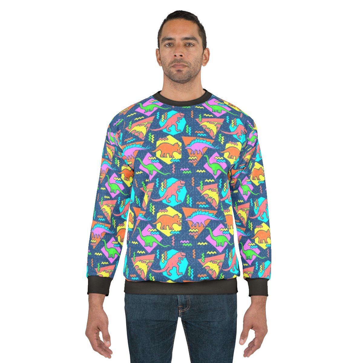 Nineties Dinosaur Pattern Sweatshirt