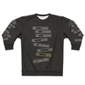 Silver sweatshirt with The Silver Case and Lunatics parade design