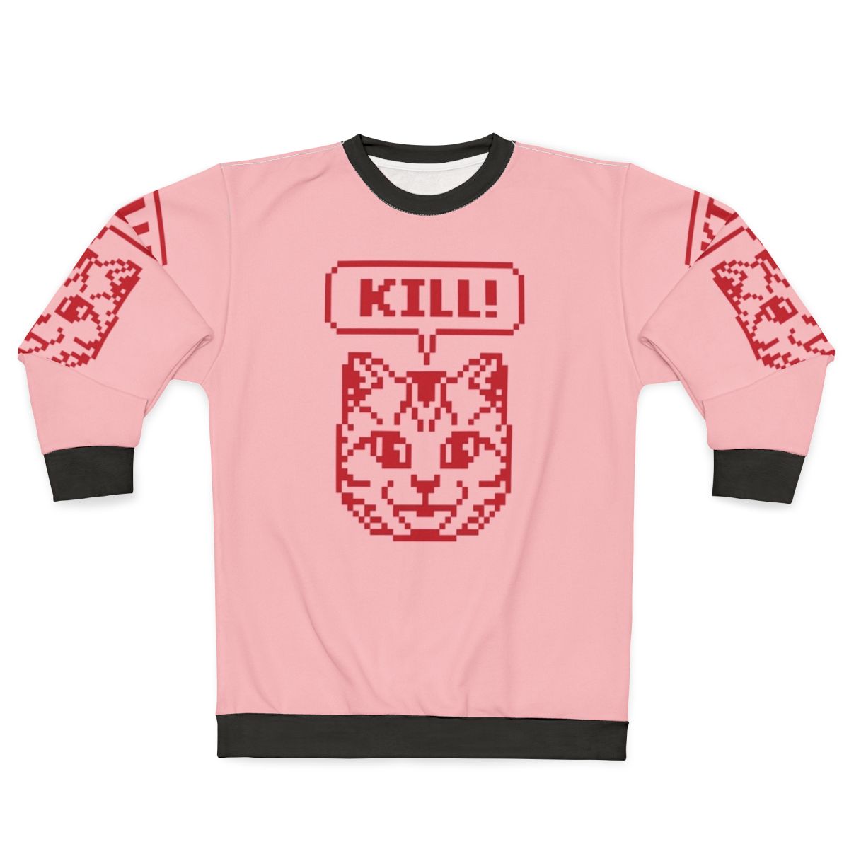 NMH3 Cat Sweatshirt - Vibrant cat design inspired by No More Heroes 3 video game