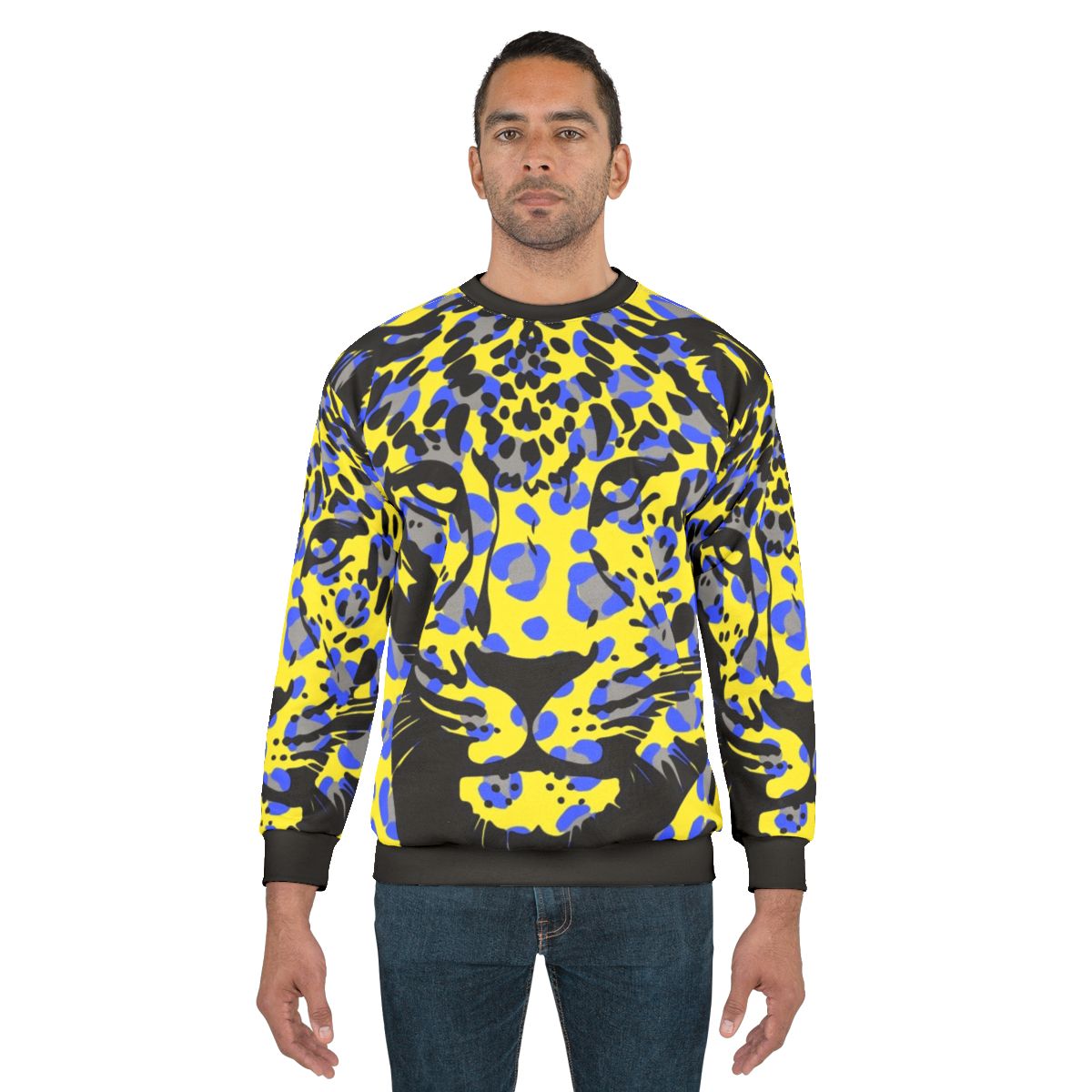 Leopard print sweatshirt with a stylish and wild design