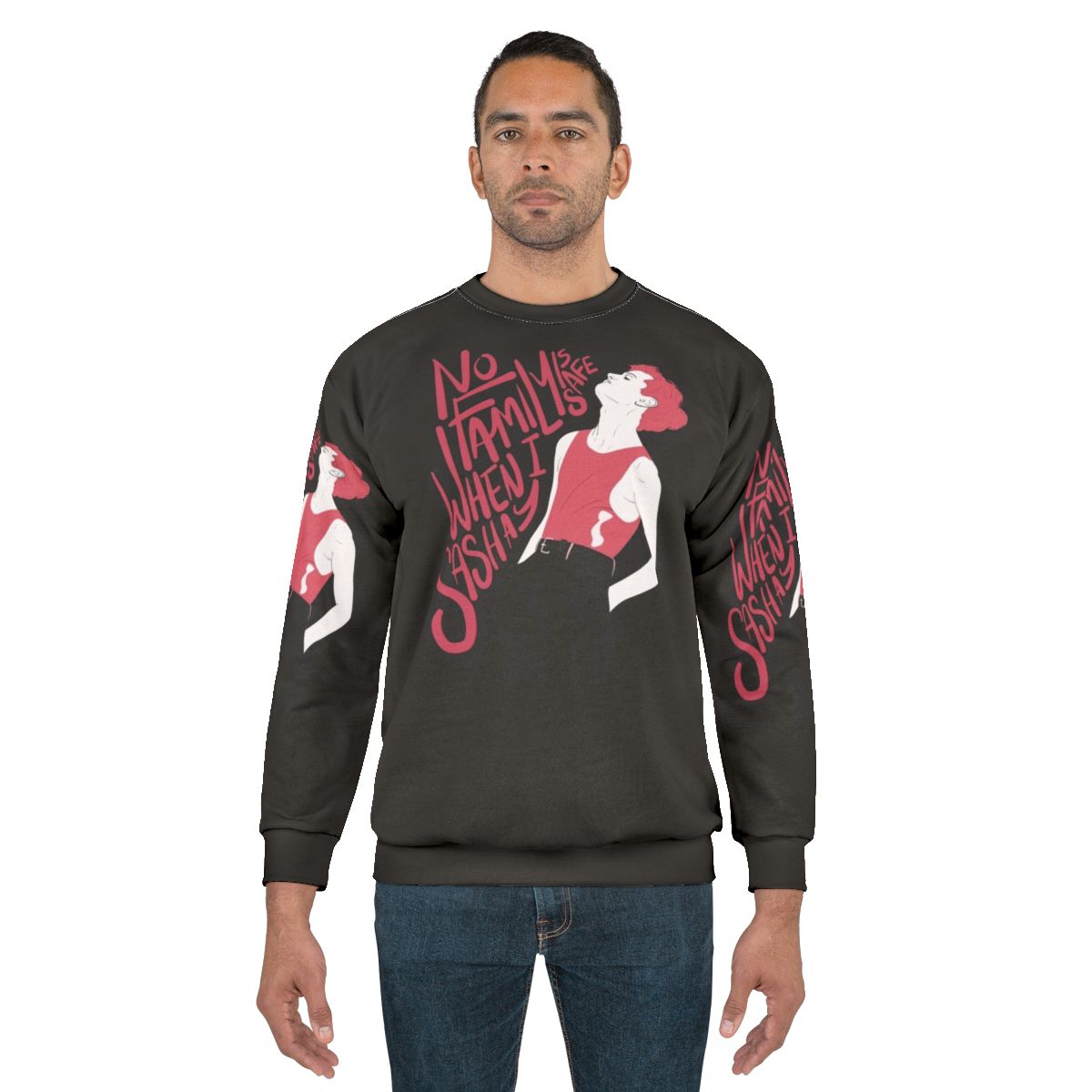 Indie musician sweatshirt with pastel lgbt design