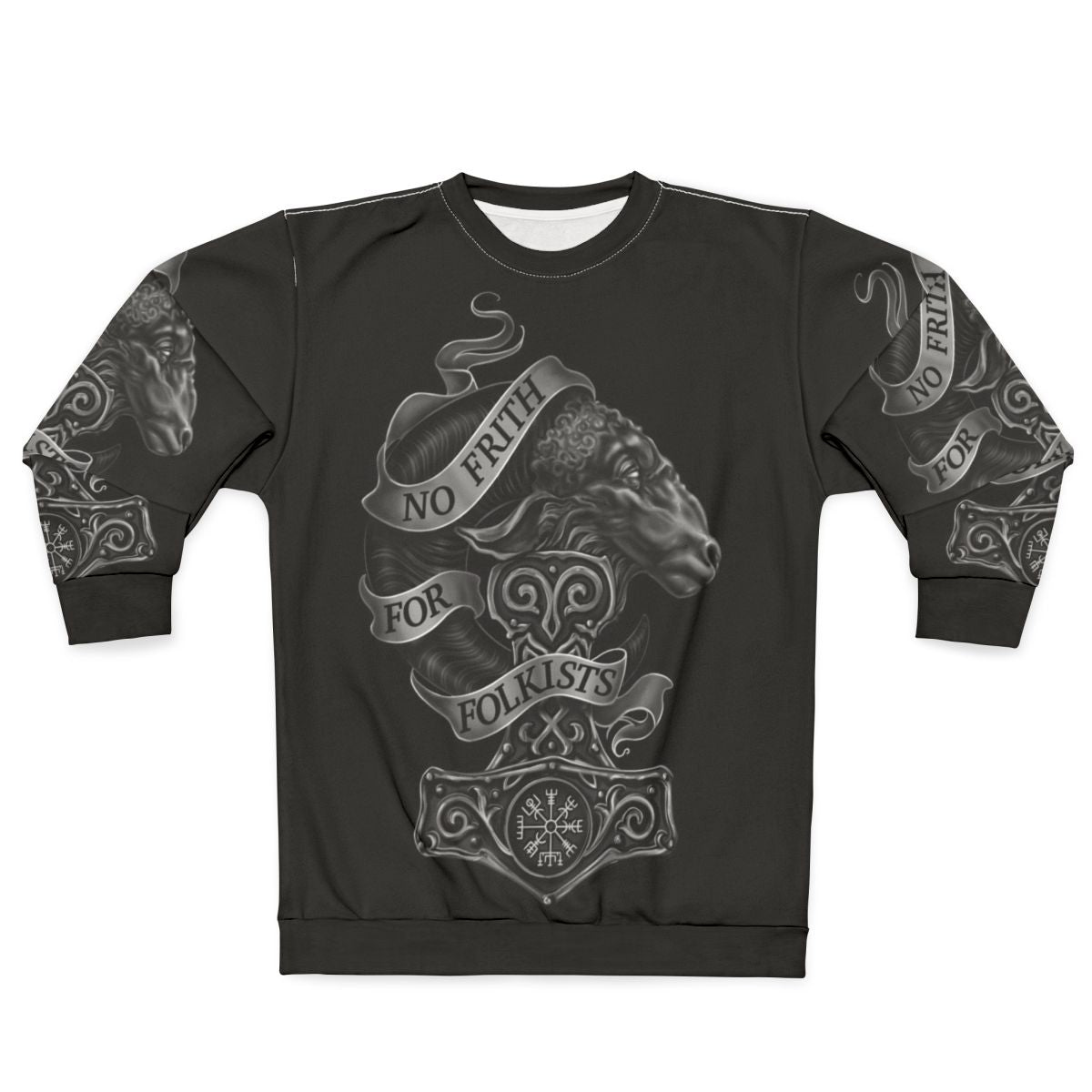 No Frith Sweatshirt featuring Norse mythology symbols
