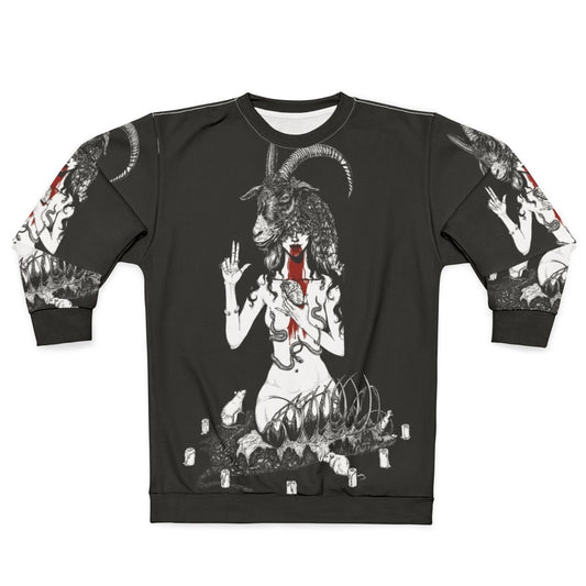 Satanic Baphomet Sweatshirt - Occult Horror Fashion