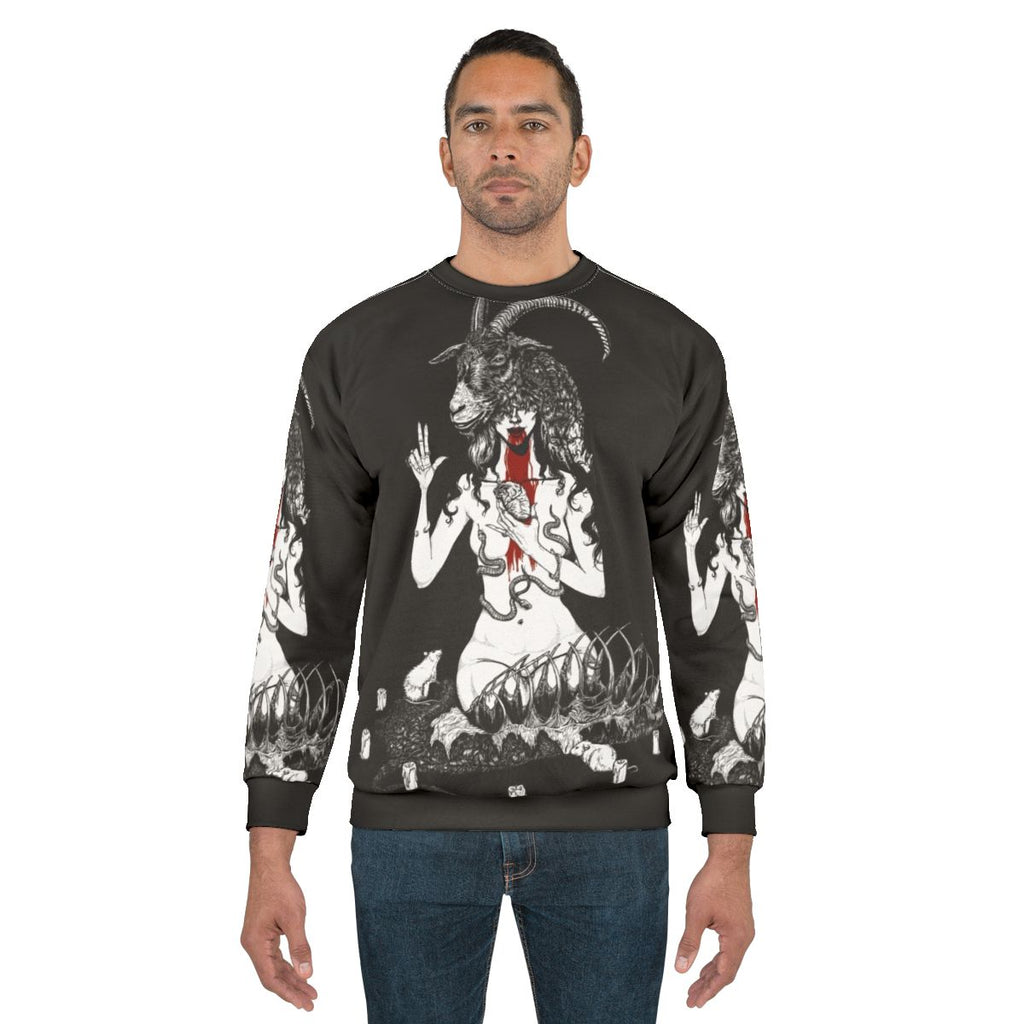 Satanic Baphomet Sweatshirt - Occult Horror Fashion