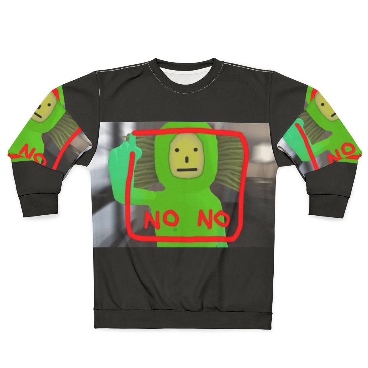 No No Square Sweatshirt featuring the popular meme design