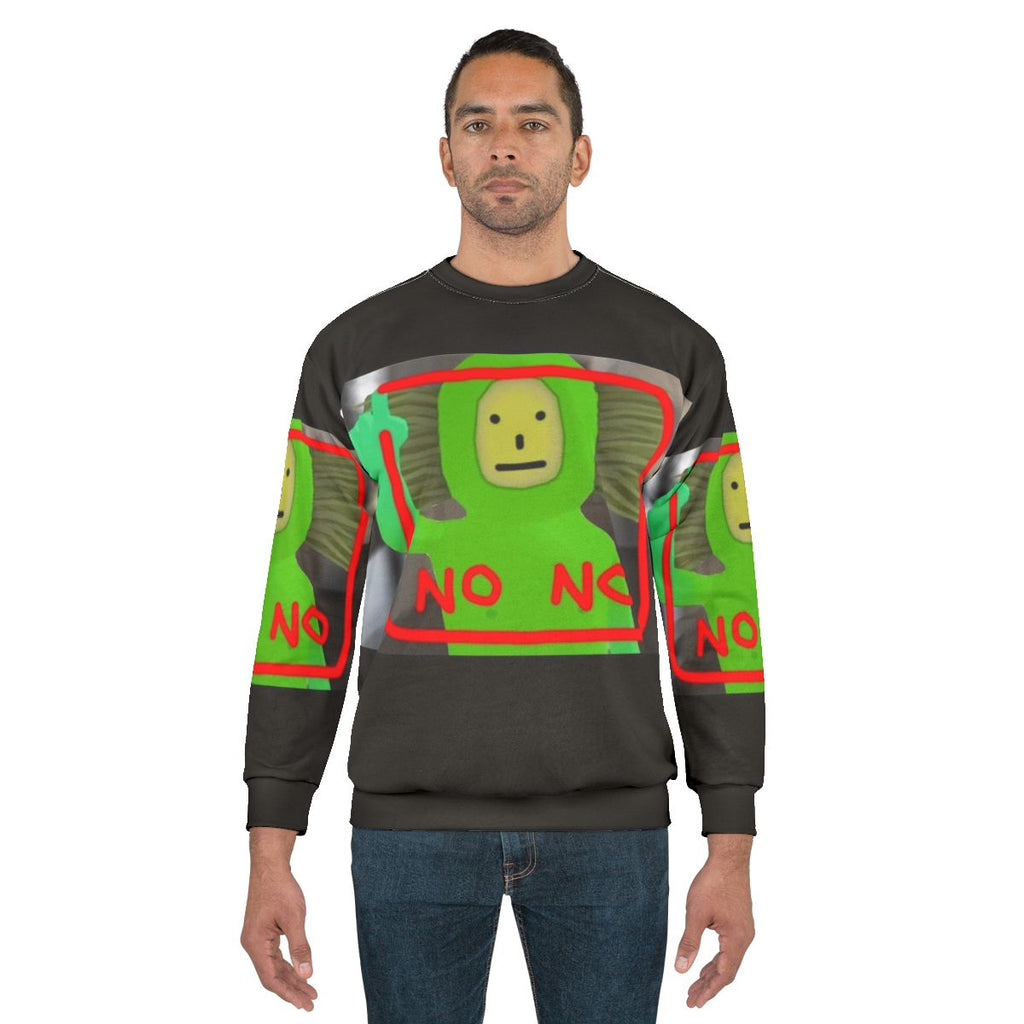 No No Square Sweatshirt featuring the popular meme design