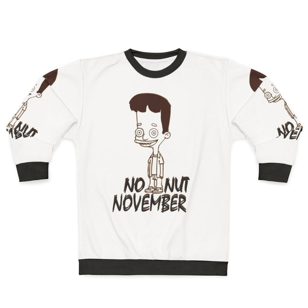 No Nut November Sweatshirt featuring the Hormone Monster from Big Mouth on Netflix