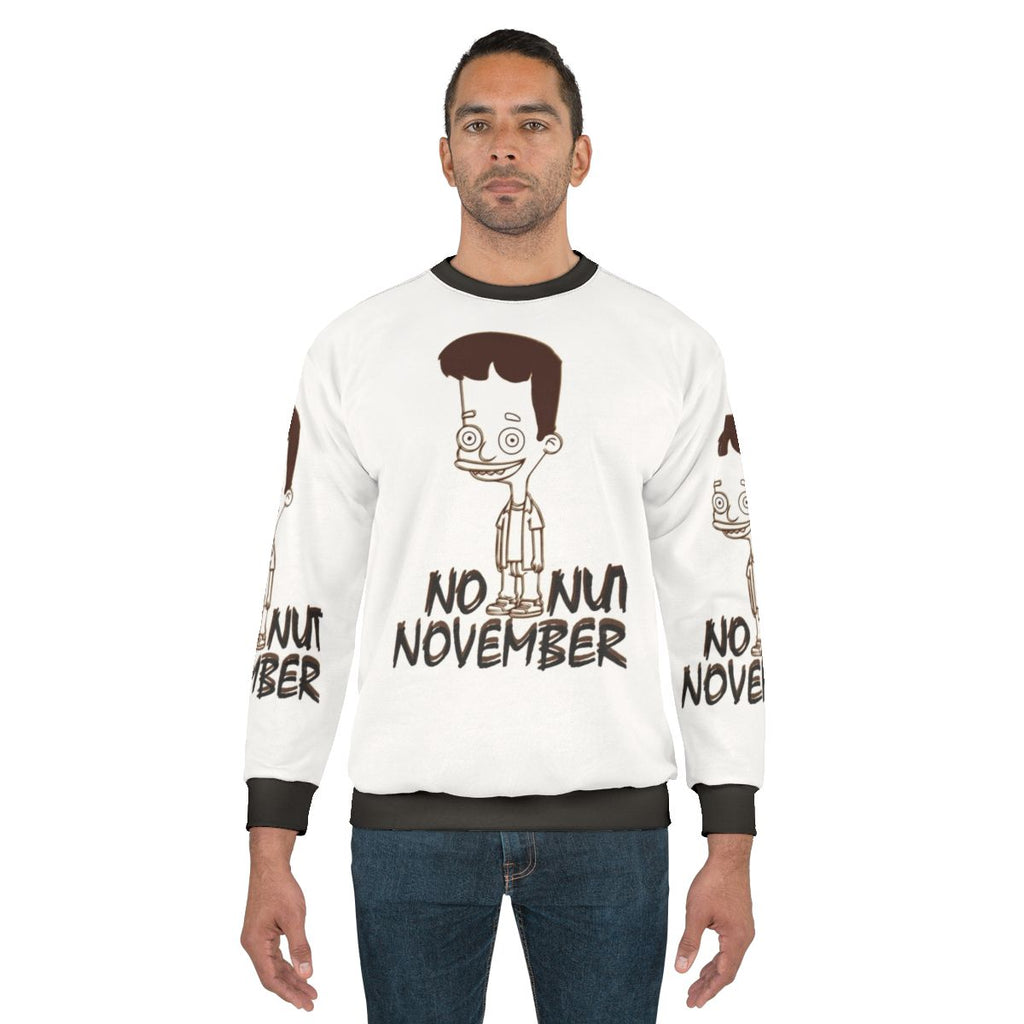 No Nut November Sweatshirt featuring the Hormone Monster from Big Mouth on Netflix