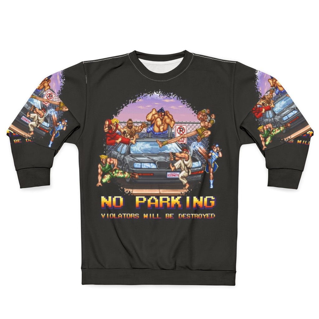 No Parking Violators Will Be Destroyed 8-Bit Gaming Sweatshirt