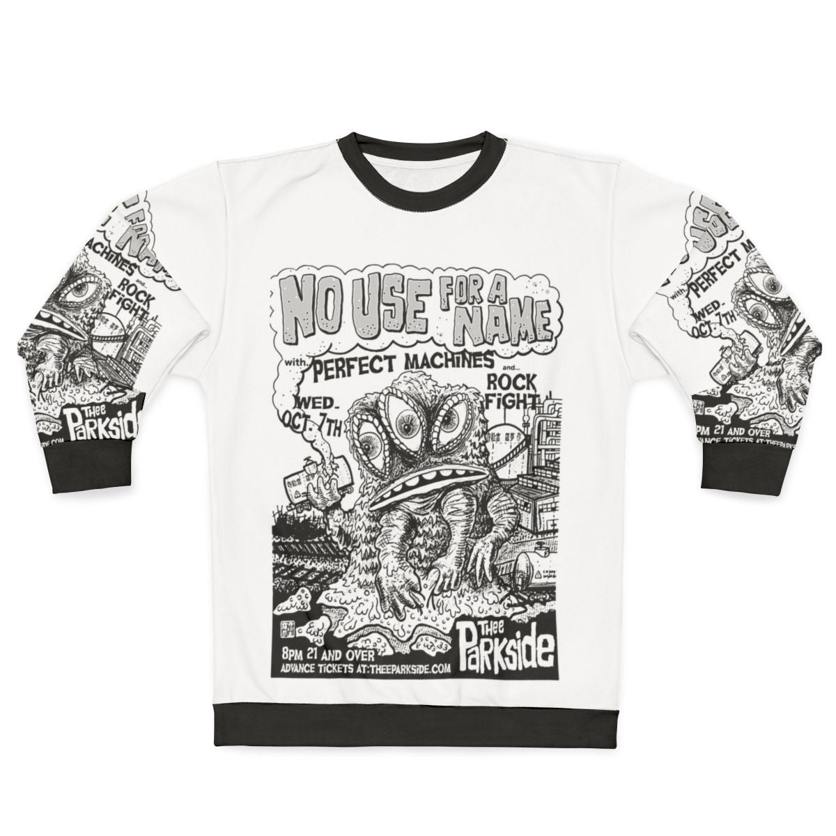 "No Use For A Name Punk Rock Band Sweatshirt with Band Logo"