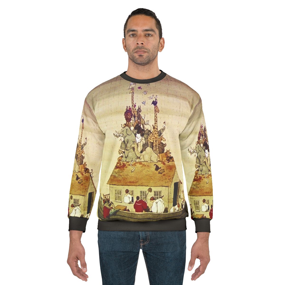 W Heath Robinson Noah's Ark Fantasy Art Sweatshirt