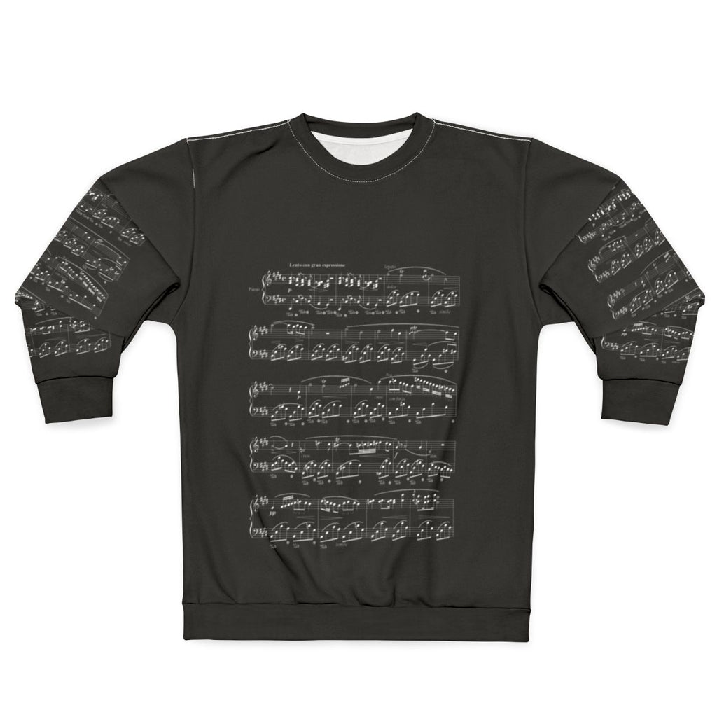 Chopin Nocturne Sweatshirt - Featuring a Beautiful Piano Notes Design