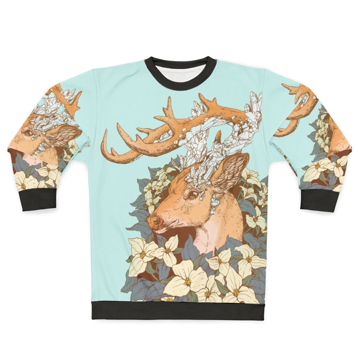 Non-typical blue quartz buck sweatshirt featuring antler design
