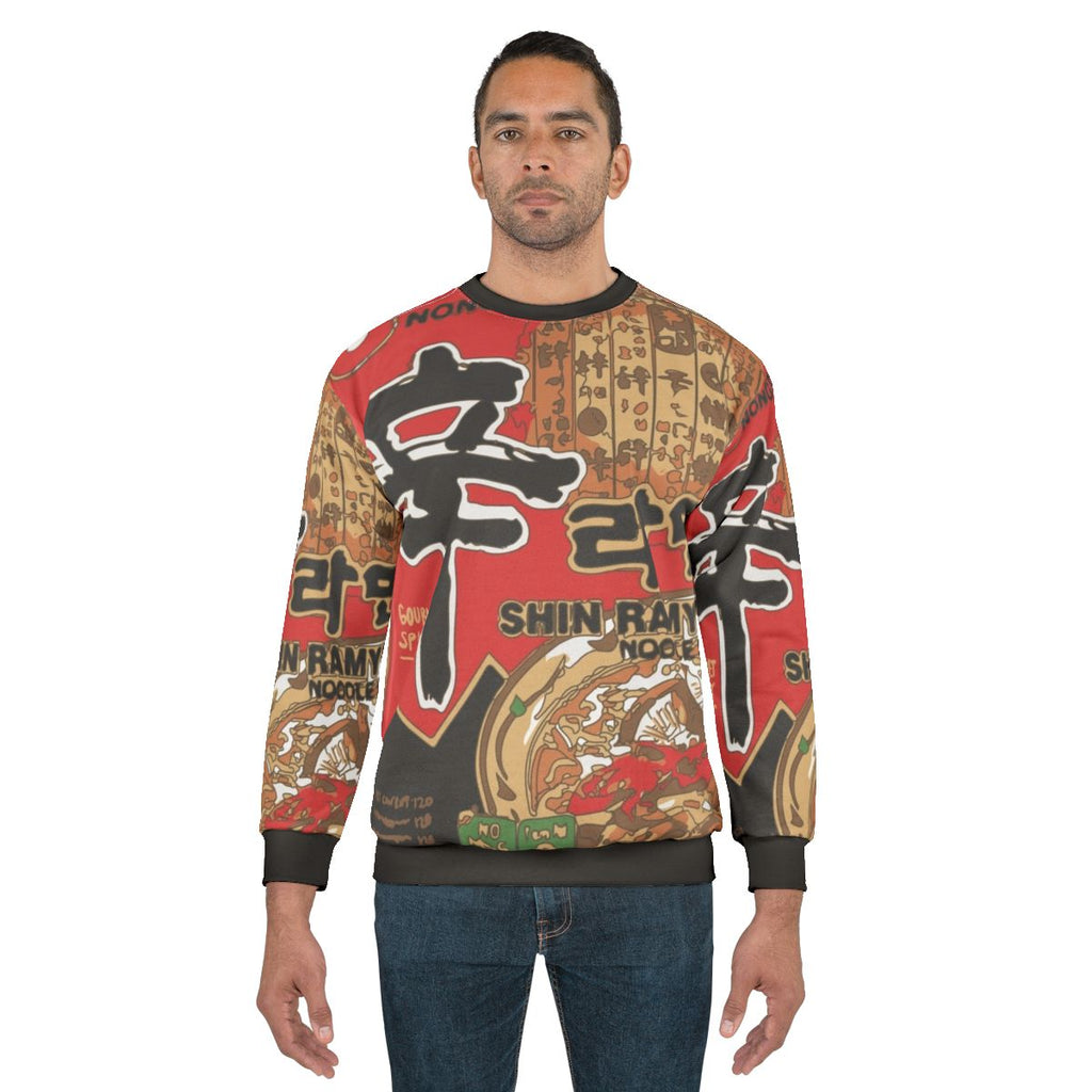 Nongshim Ramyun Sweatshirt featuring spicy Korean ramen design