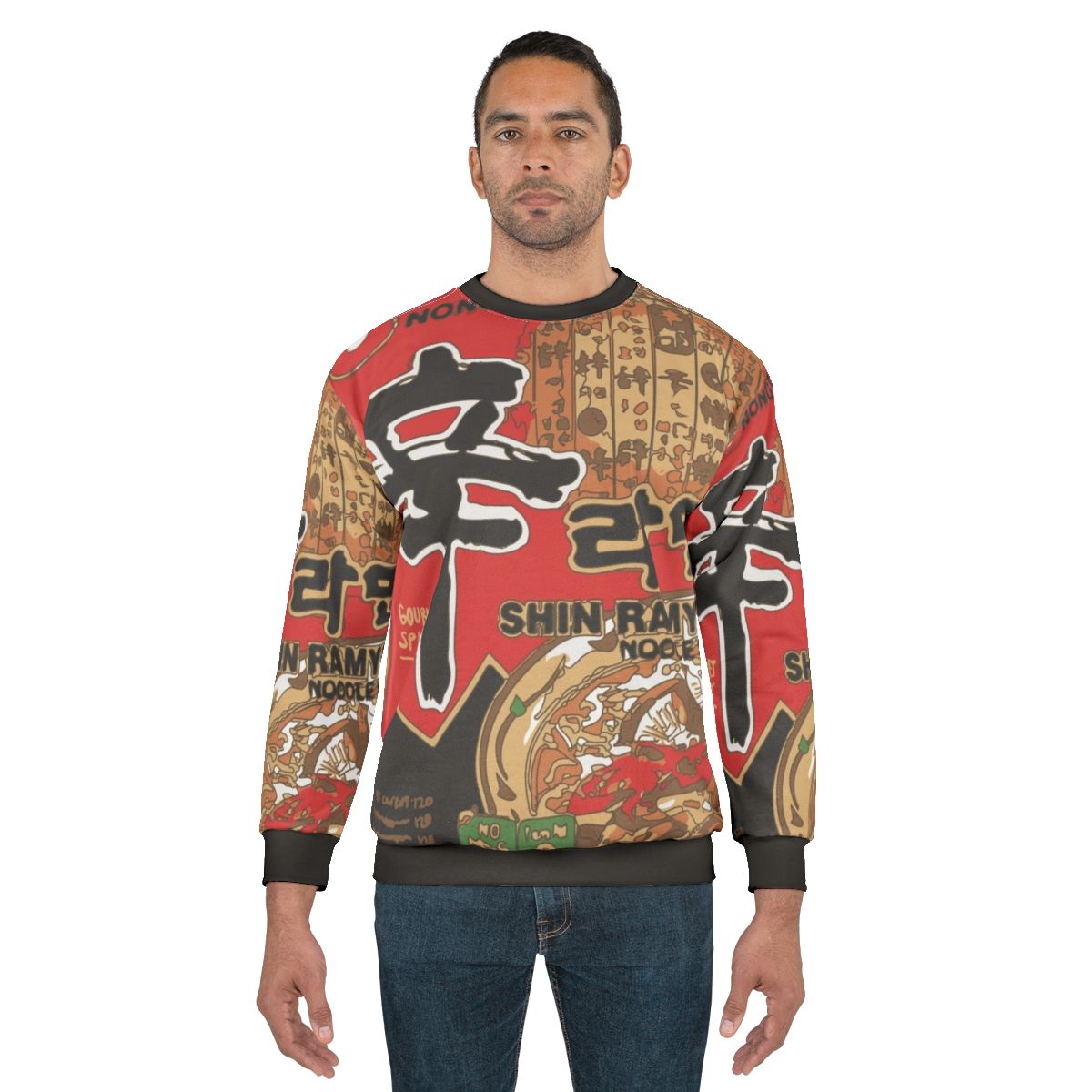 Nongshim Ramyun Sweatshirt featuring spicy Korean ramen design
