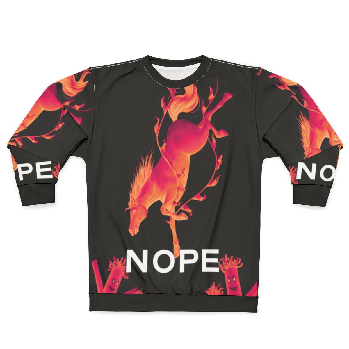 Nope movie sweatshirt featuring horror, sci-fi, and thriller elements