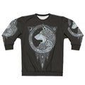 Norse Ulv Silver Sweatshirt with Scandinavian Mythology and Wolf Graphic