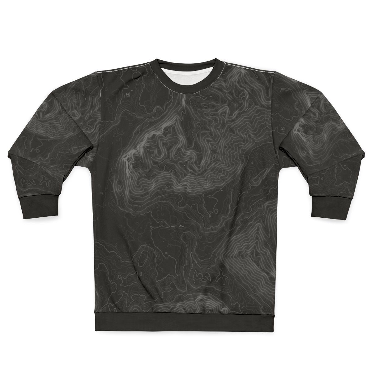 Topographical North Bend Topo Map Dark Sweatshirt