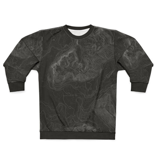 Topographical North Bend Topo Map Dark Sweatshirt
