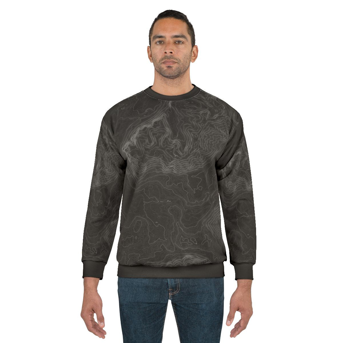 Topographical North Bend Topo Map Dark Sweatshirt