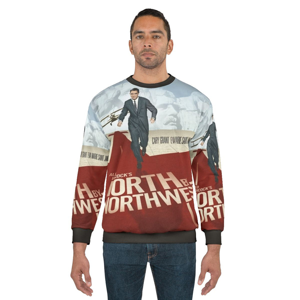 Vintage 1959 North By Northwest movie poster inspired sweatshirt