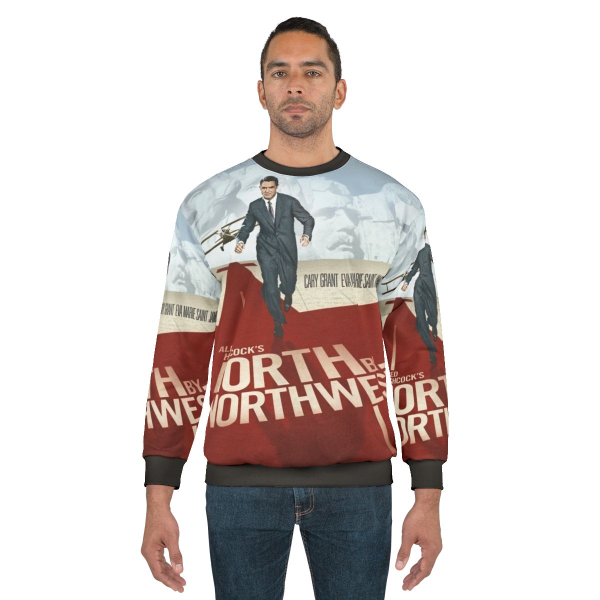 Vintage 1959 North By Northwest movie poster inspired sweatshirt