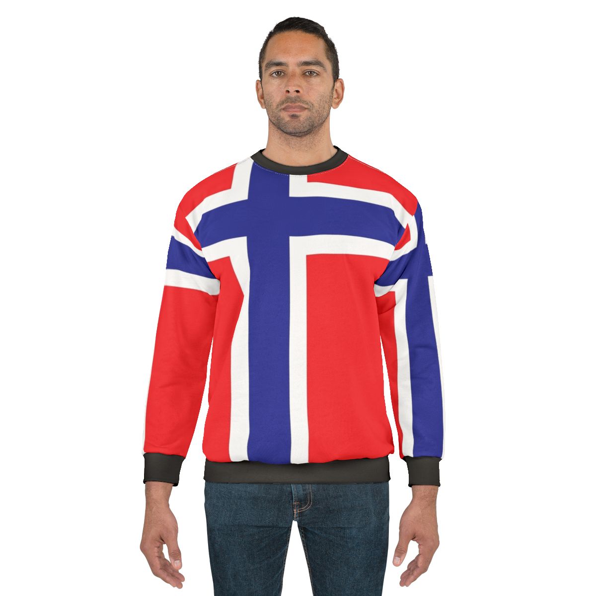 Norway Flag Sweatshirt with Flag Design