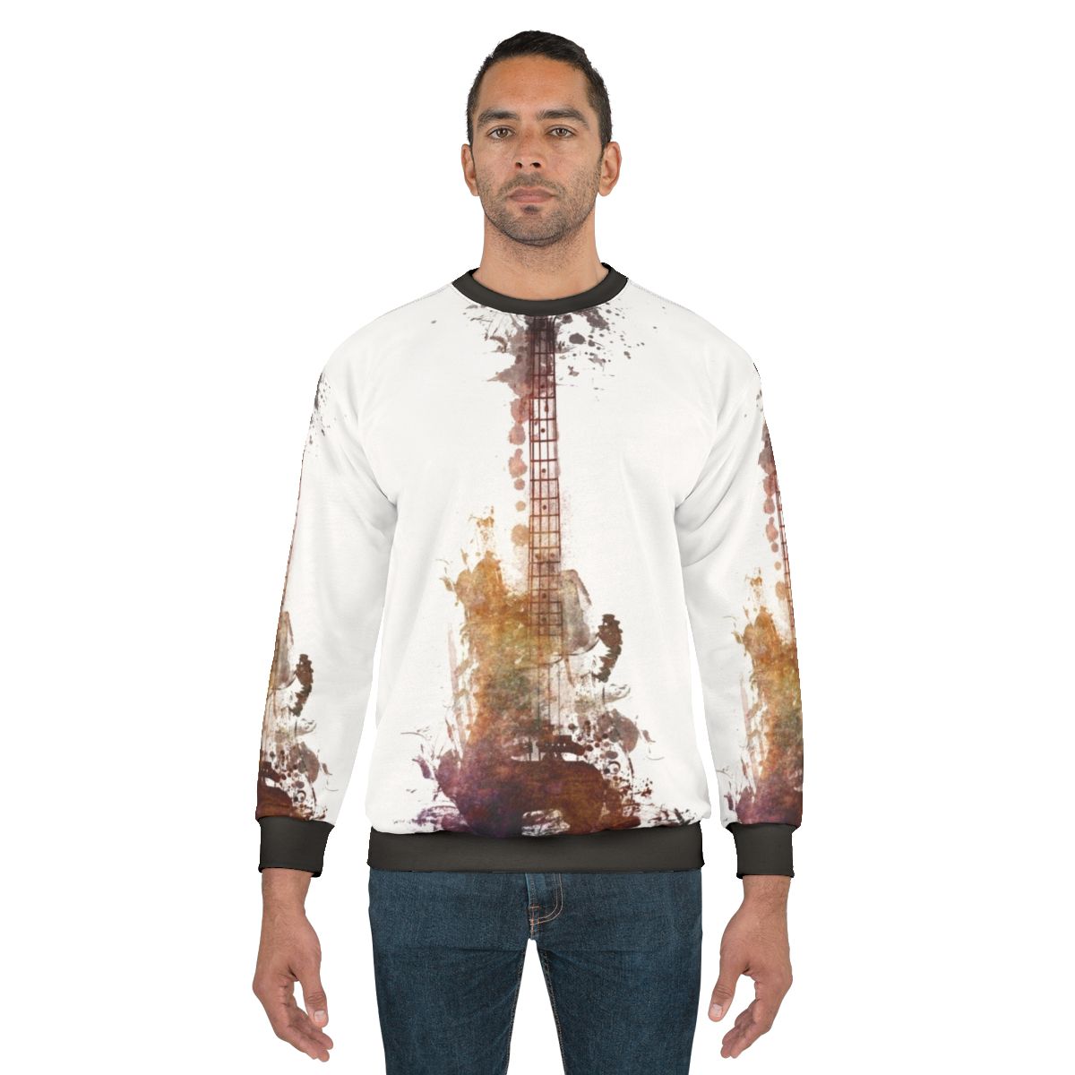 Nostalgy Guitar Watercolor Sweatshirt