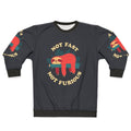 Sloth design sweatshirt with "Not Fast Not Furious" text