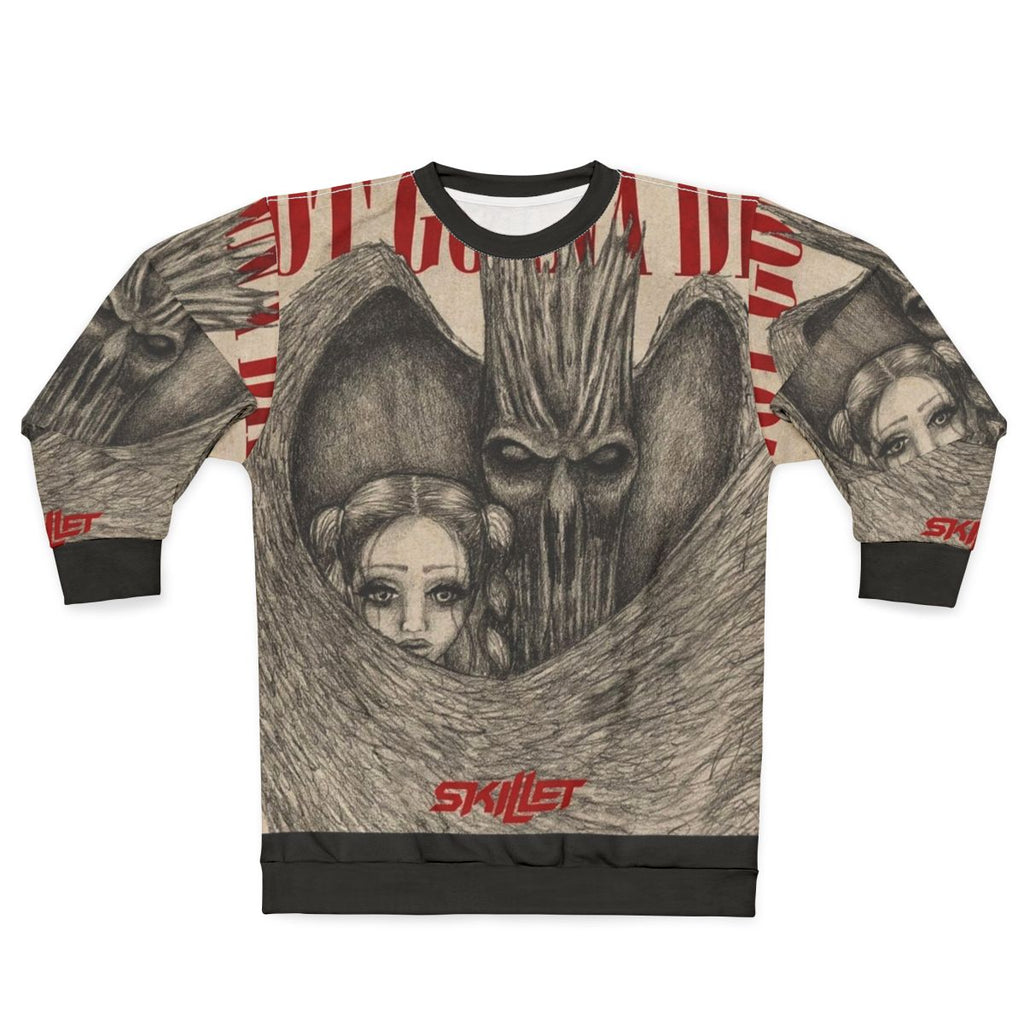 Skillet band logo sweatshirt with "Not Gonna Die" and "Rise" design