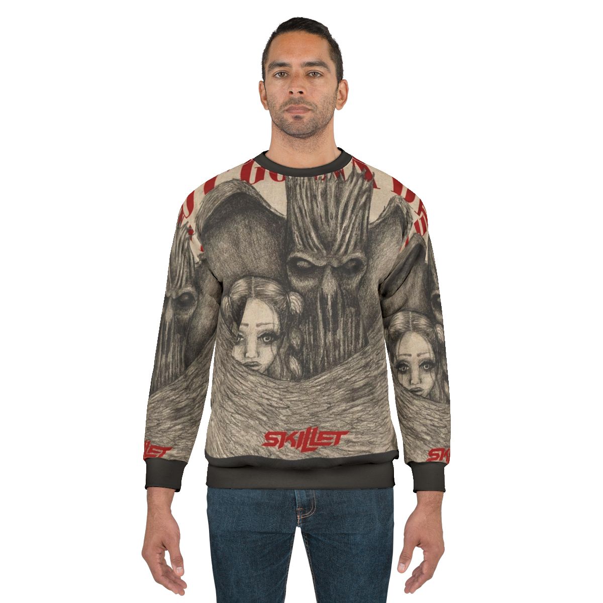 Skillet band logo sweatshirt with "Not Gonna Die" and "Rise" design