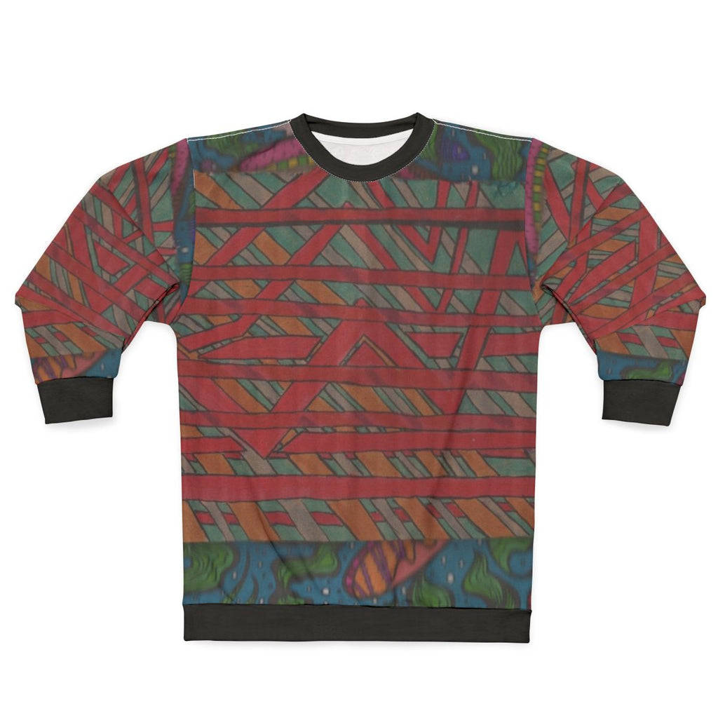 Not Smooth Jazz' graphic sweatshirt with abstract, experimental design
