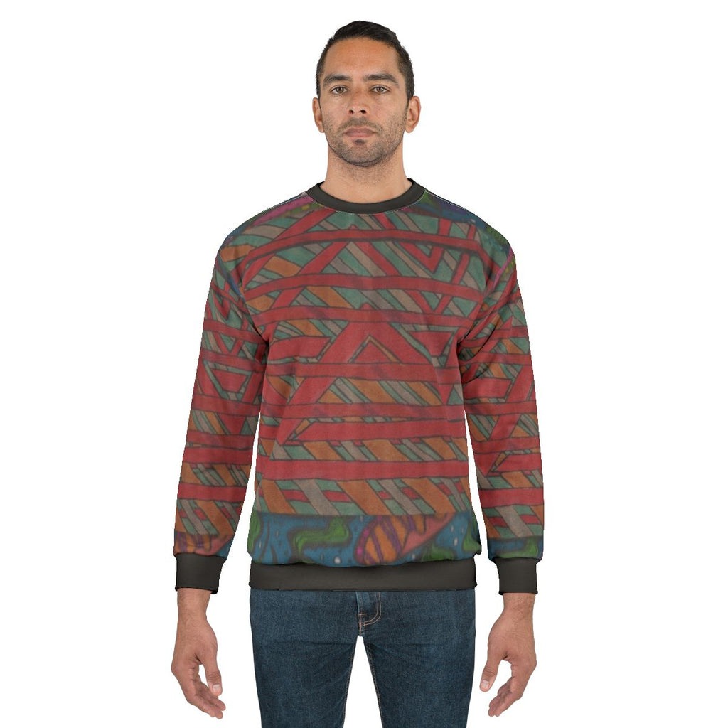 Not Smooth Jazz' graphic sweatshirt with abstract, experimental design