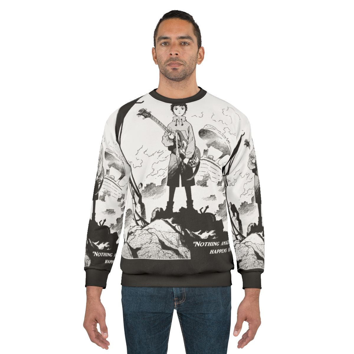 Nothing Amazing Happens Here Fooly Cooly Manga Anime Sweatshirt