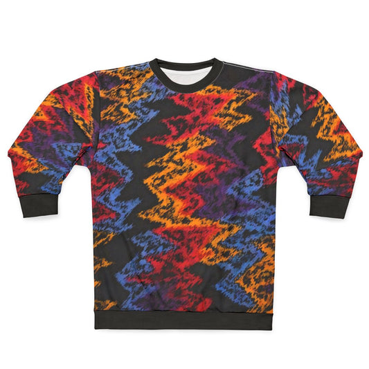 Retro pattern basketball sweatshirt