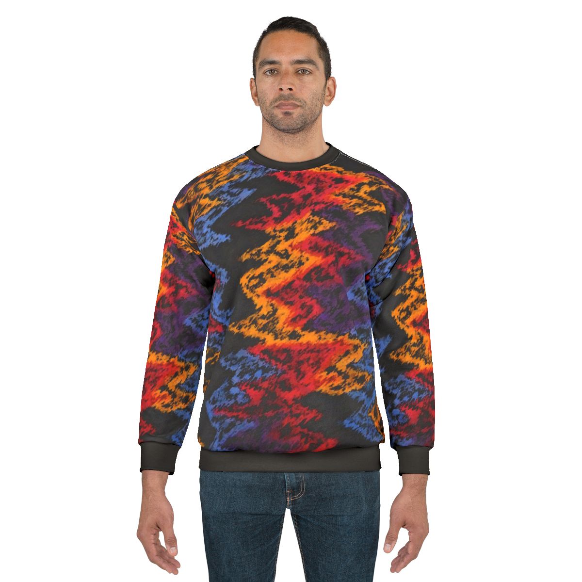 Retro pattern basketball sweatshirt