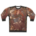 Gothic witchcraft nouveau style sweatshirt with nature-inspired elements